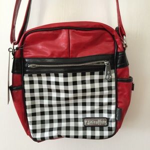 Brand New Graffity Red Leather Crossbody Bag